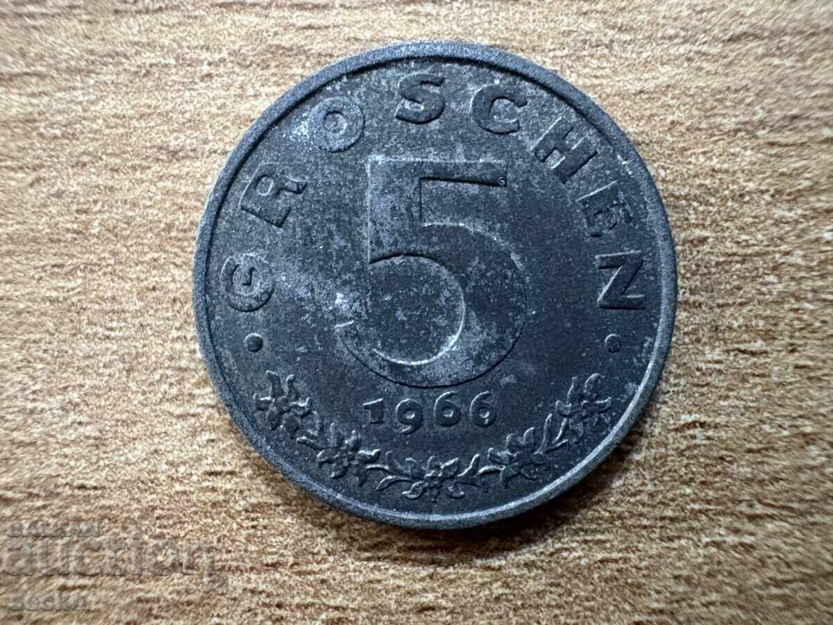 Austria - 5 groși (1966) Austria - 5 groși (1966)