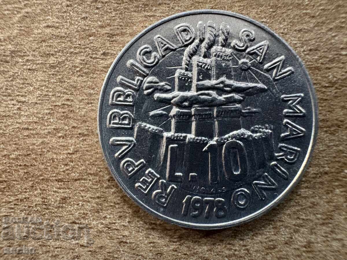 Σαν Μαρίνο - 10 λίρες (1978) - Εργάτης