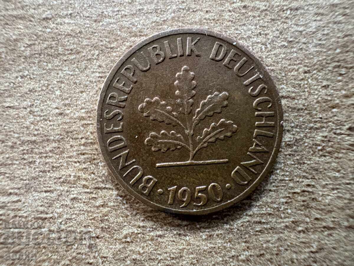 Германия - 1 пфениг (1950) - F с цена 0.15 лв. | € 0.08 Германия - 1 пфениг (1950) - F с цена 0.15 лв. | € 0.08