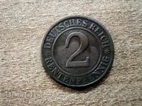 Γερμανία - 2 Pfennig (1924) - D