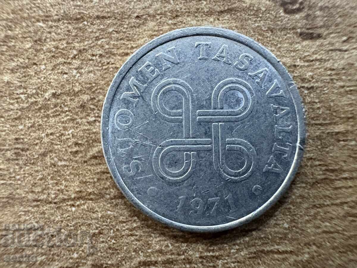 Финландия - 1 пени (1971) с цена 0.15 лв. | € 0.08