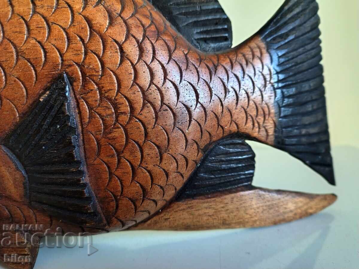 Licitație Sculptură superbă de pește - lemn