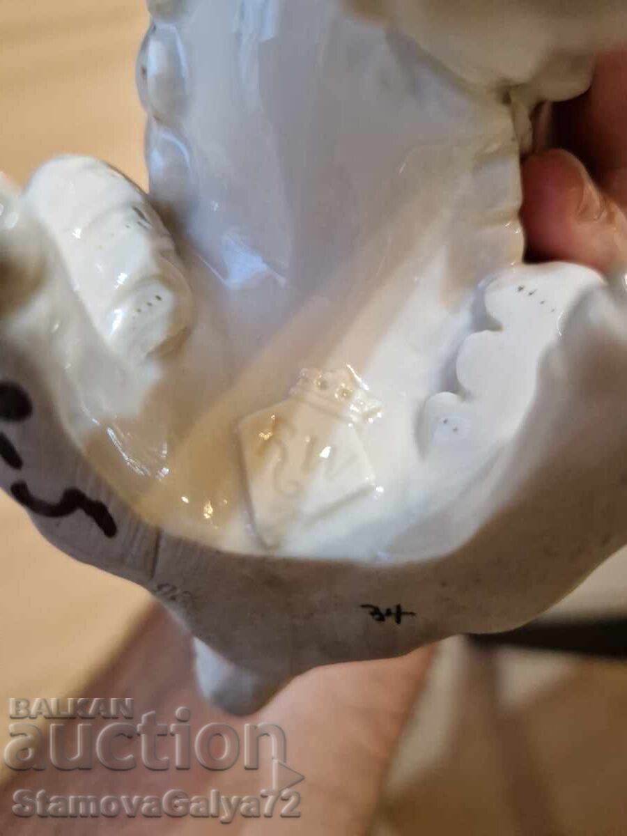 Veche figurină japoneză din ceramică antică câine leu Fu - 6 Veche figurină japoneză din ceramică antică câine leu Fu - 6