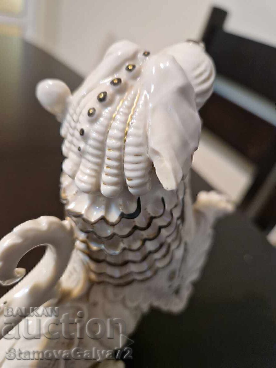 Veche figurină japoneză din ceramică antică câine leu Fu - 7 Veche figurină japoneză din ceramică antică câine leu Fu - 7