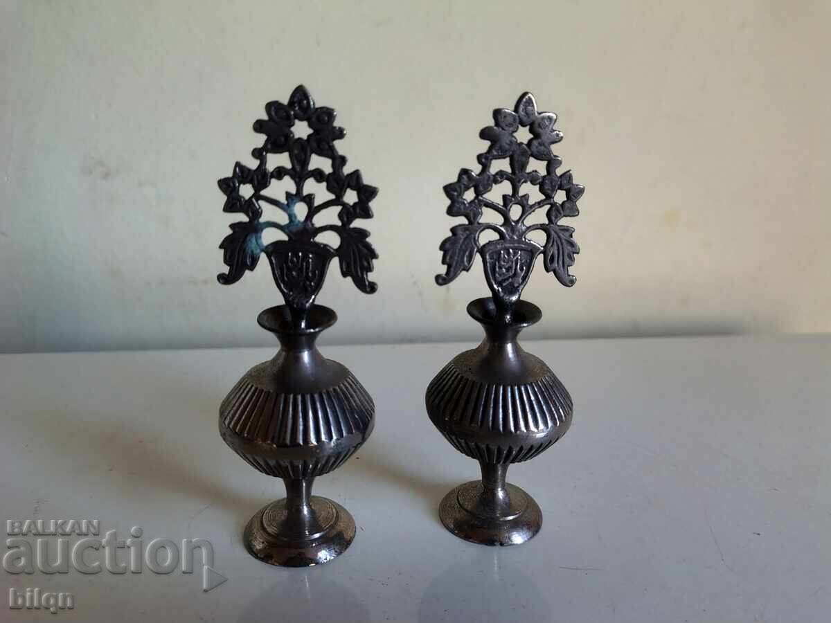 Υπέροχα Παλιά Χάλκινα Μπουκαλάκια Αρωμάτων