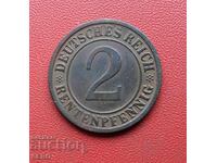 Germany-2 pfennig 1924 J-Hamburg