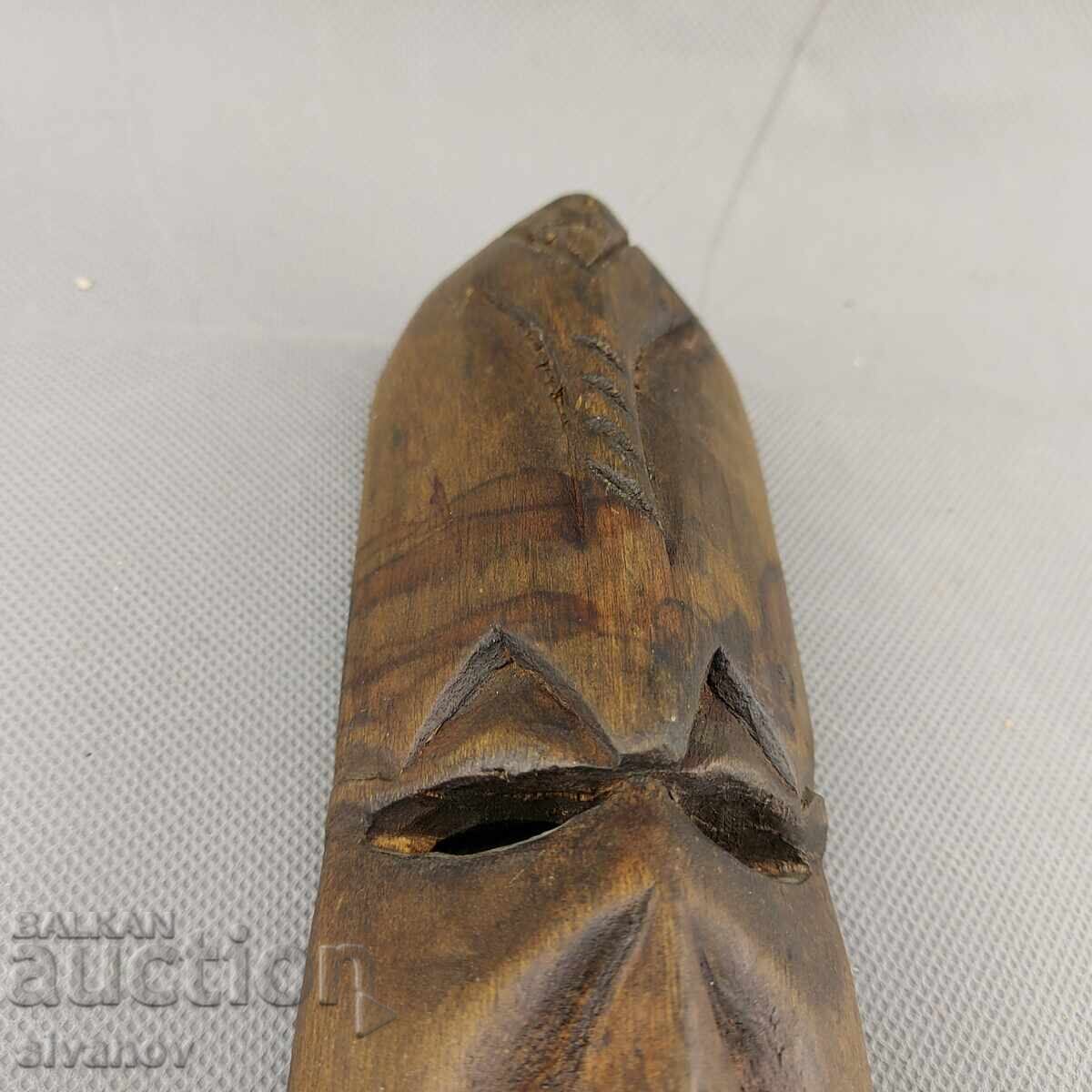 Beautiful Small Handmade Wooden Wall Mask #2973 - 5