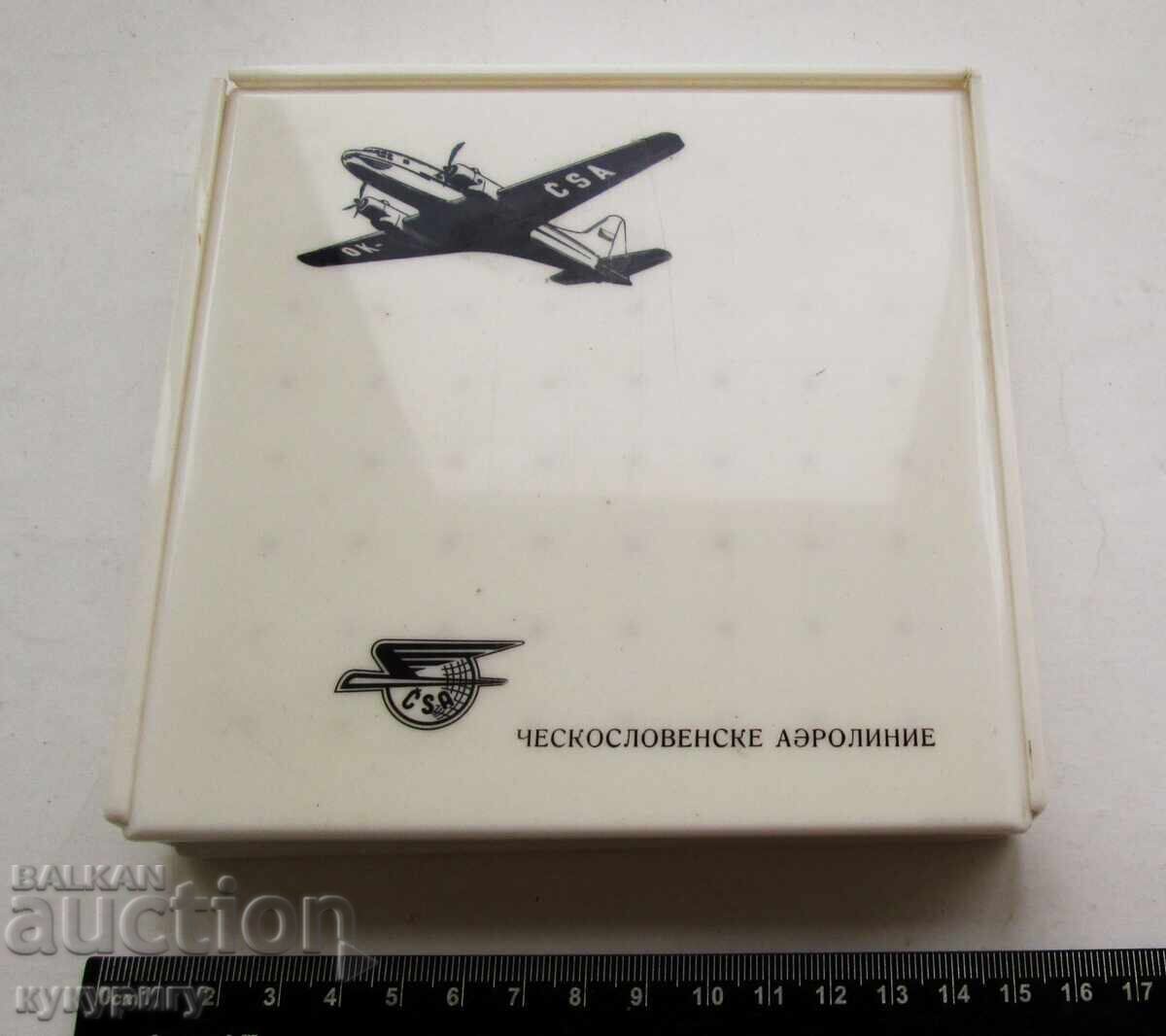 Παλιό Σοσιαλιστικό επιτραπέζιο σκάκι ταξιδίου Τσεχοσλοβακικών Αερογραμμών - 7