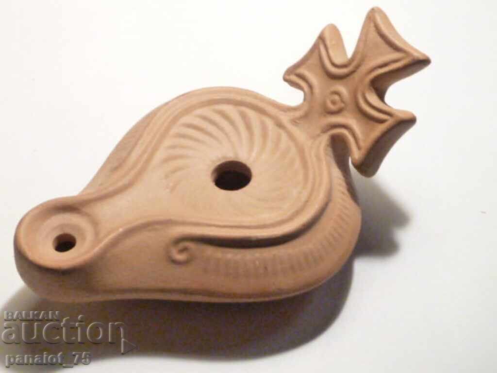 Licitație Lampă ceramică, veioză/ stil roman - REPLICĂ Licitație Lampă ceramică, veioză/ stil roman - REPLICĂ