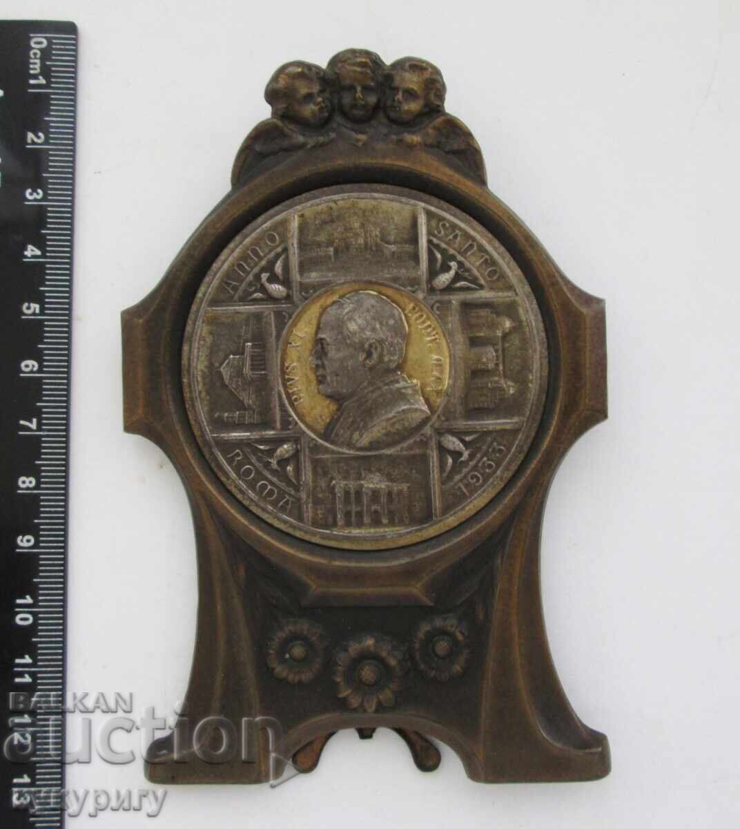 Old Catholic Religious Decoration Pope Pius XI 1933 - 7