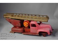 Old Socialist Metal Toy Model Fire Truck