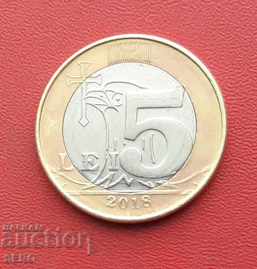 Moldova - 5 Lei 2018 Moldova - 5 Lei 2018