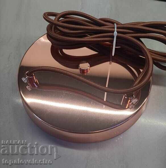 Hanging lamp with 3 adjustable E27 hanging sockets, Rose Gold - 7