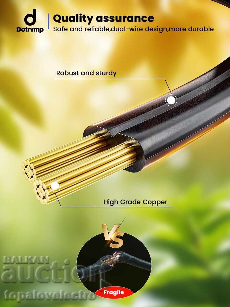 Outdoor decorative lights 9m, G40, for balcony, garden with price 19.00 BGN | € 9.71