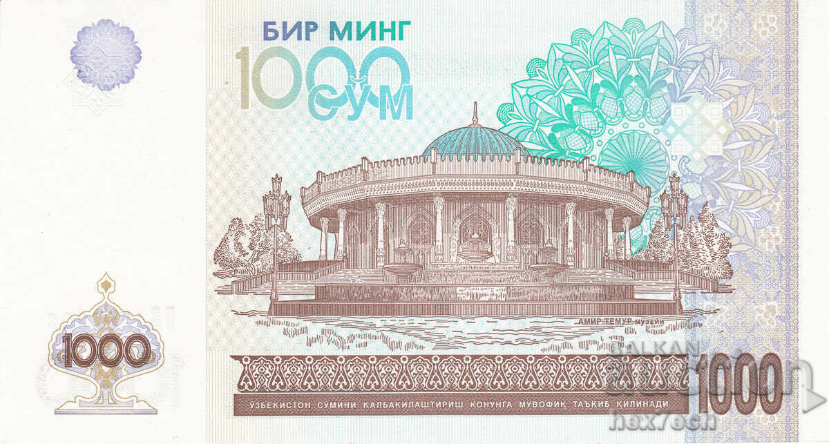 Δημοπρασία ❤️ ⭐ Ουζμπεκιστάν 2001 άθροισμα 1000 UNC νέο ⭐ ❤️