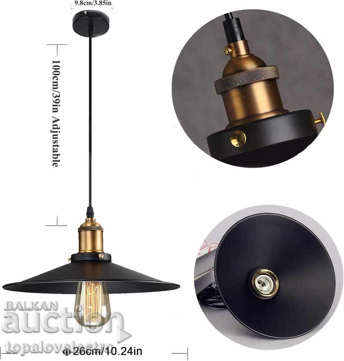 Delivery of Vintage hanging lamp, industrial retro design 26 cm