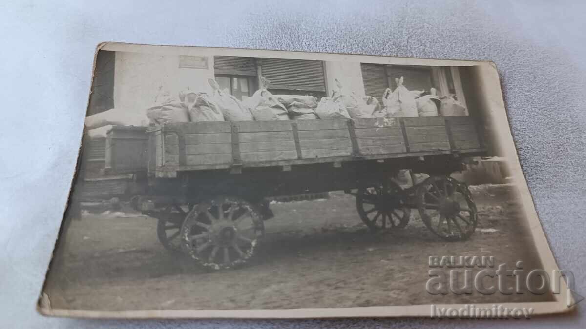 Photo Sofia Loaded with sacks cart