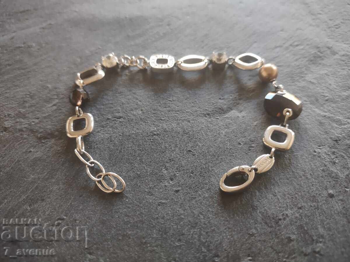 Brățară argint, Fossil, ștanță 925 și marcaj 24.10.25 - 5 Brățară argint, Fossil, ștanță 925 și marcaj 24.10.25 - 5