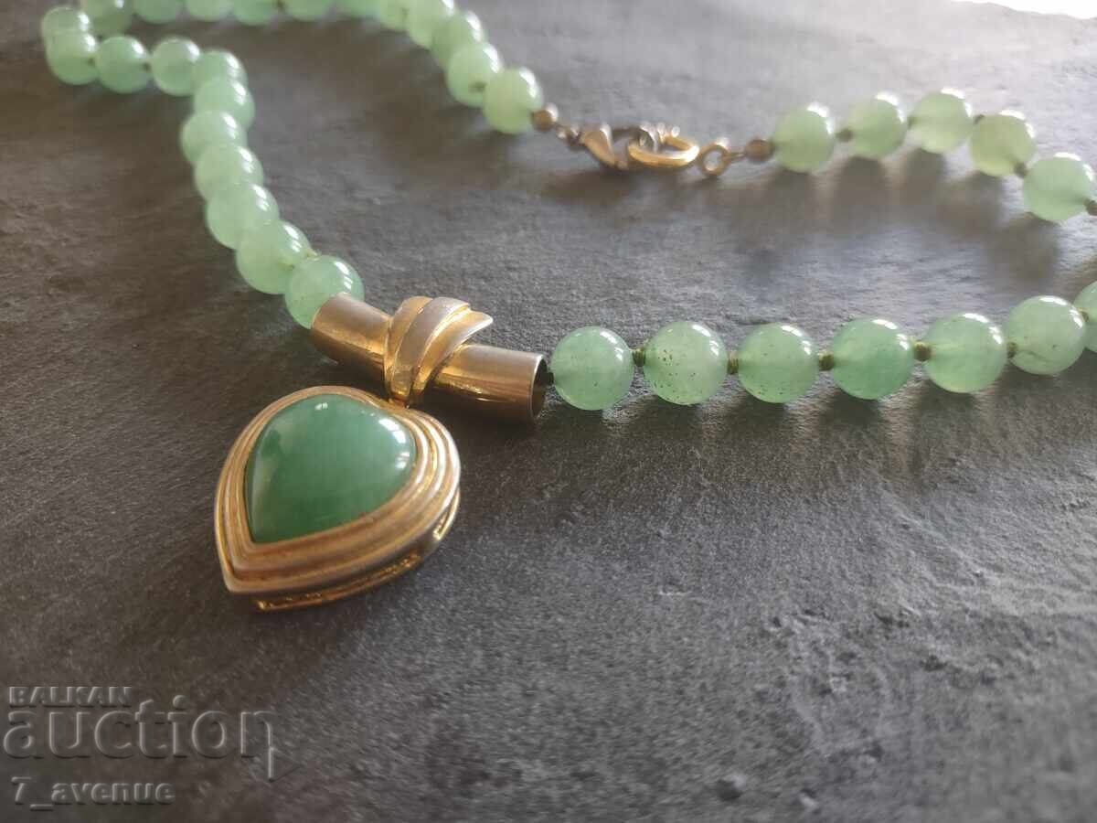 Colier lănțișor bijuterie Aventurin, inimă 24.10.25 cu preț 129.00 BGN | € 65.96 Colier lănțișor bijuterie Aventurin, inimă 24.10.25 cu preț 129.00 BGN | € 65.96