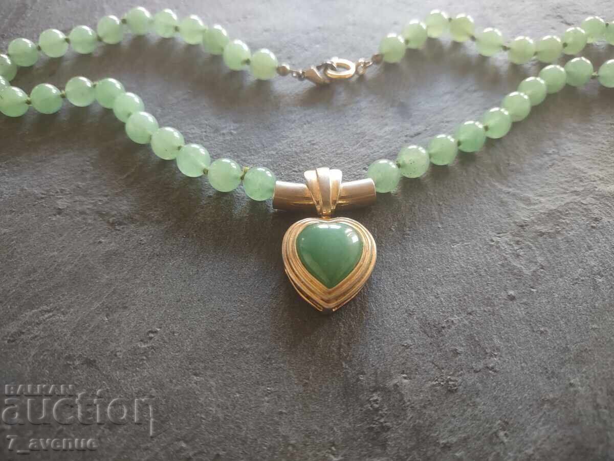 Licitație Colier lănțișor bijuterie Aventurin, inimă 24.10.25 Licitație Colier lănțișor bijuterie Aventurin, inimă 24.10.25
