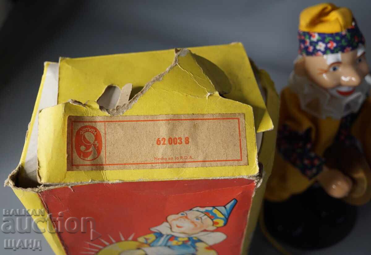 Old metal mechanical toy figure doll circus clown with price 10.25 BGN | € 5.24