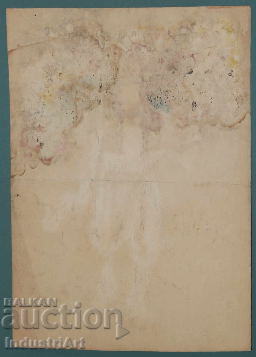 Old painting, tempera paints, man in traditional costume - 6