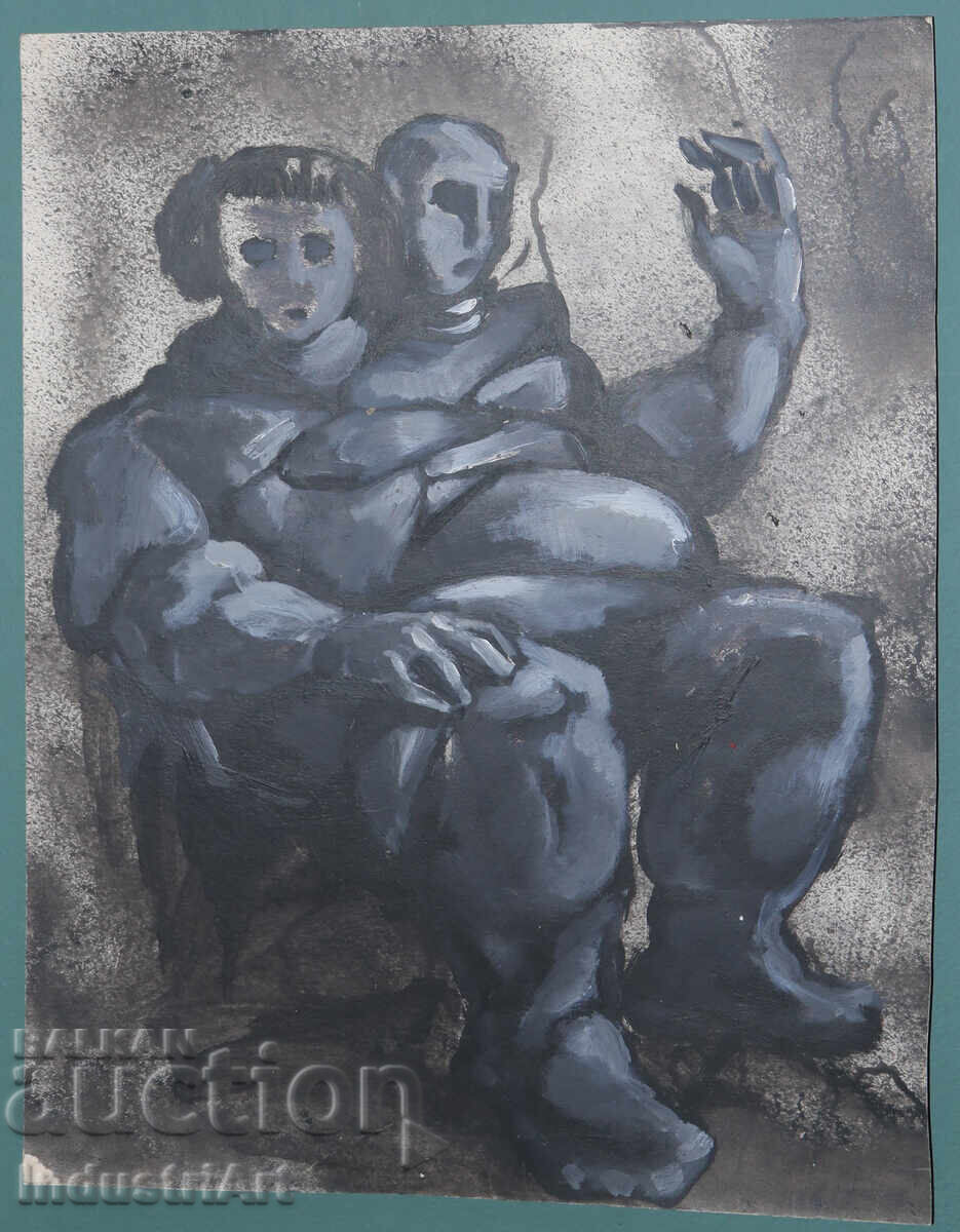 Artă abstractă tempera compoziție figurativă cu preț 200.00 BGN | € 102.26 Artă abstractă tempera compoziție figurativă cu preț 200.00 BGN | € 102.26