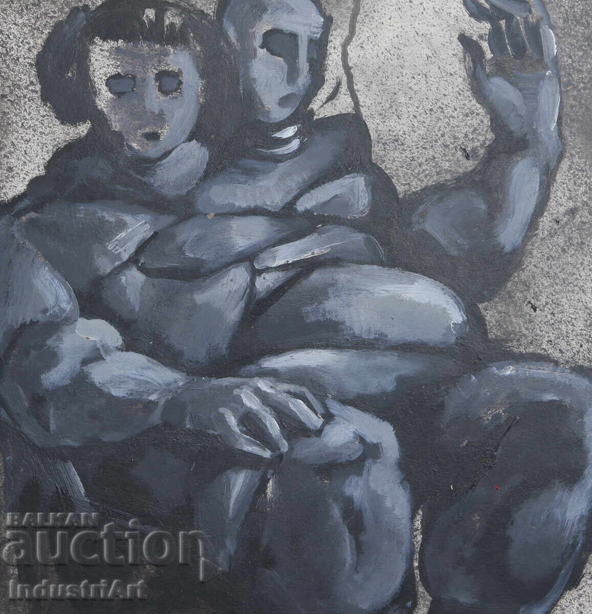 Artă abstractă tempera compoziție figurativă - 5 Artă abstractă tempera compoziție figurativă - 5