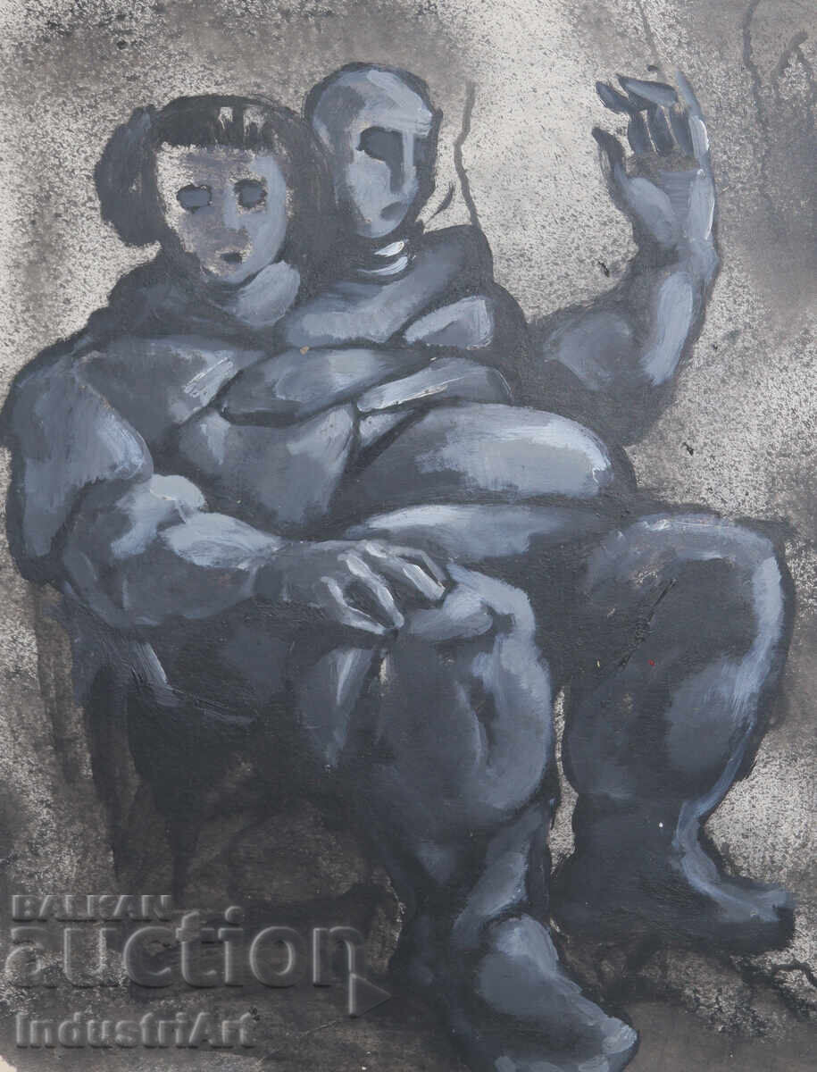 Artă abstractă tempera compoziție figurativă Artă abstractă tempera compoziție figurativă