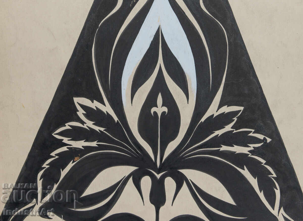 Artă abstractă tempera compoziție geometrică - 6