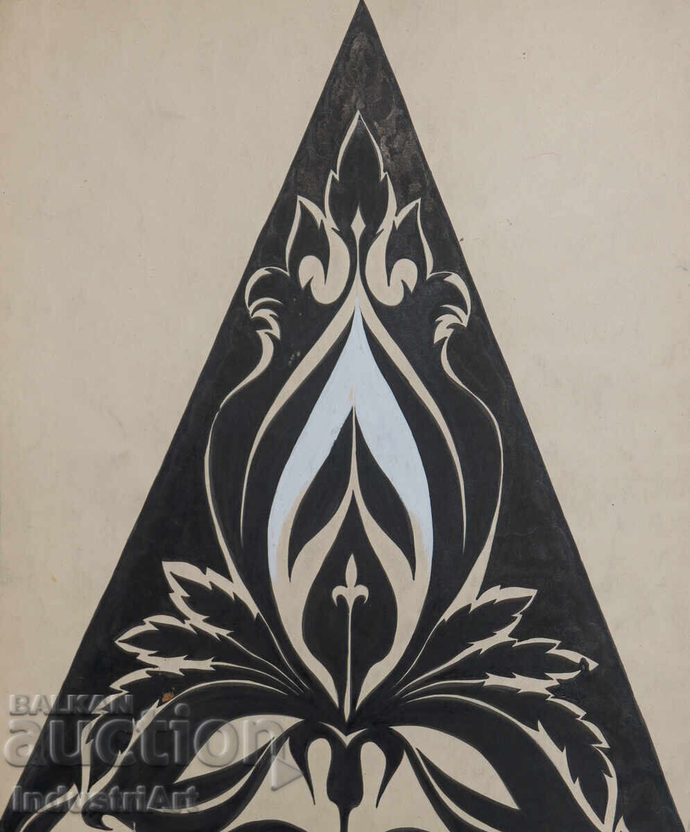 Artă abstractă tempera compoziție geometrică