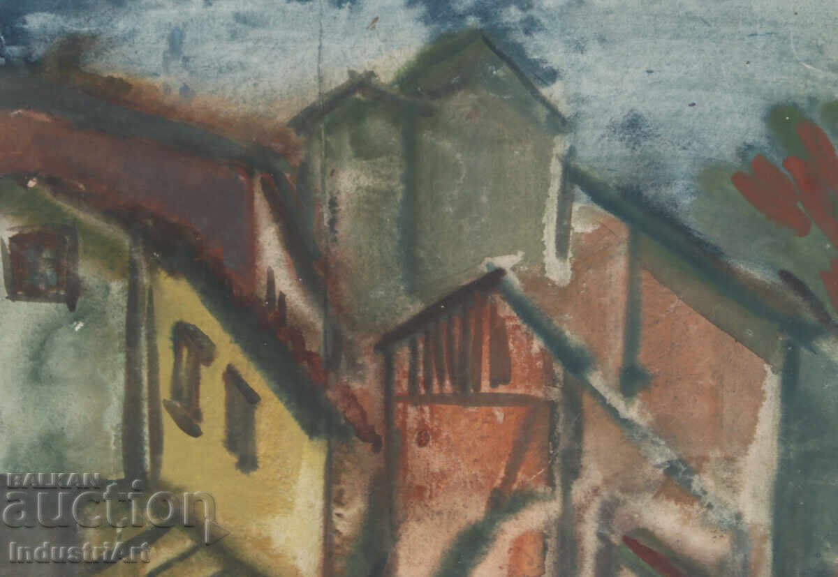 Παράδοση Ζωγραφική ακουαρέλα αστικό τοπίο