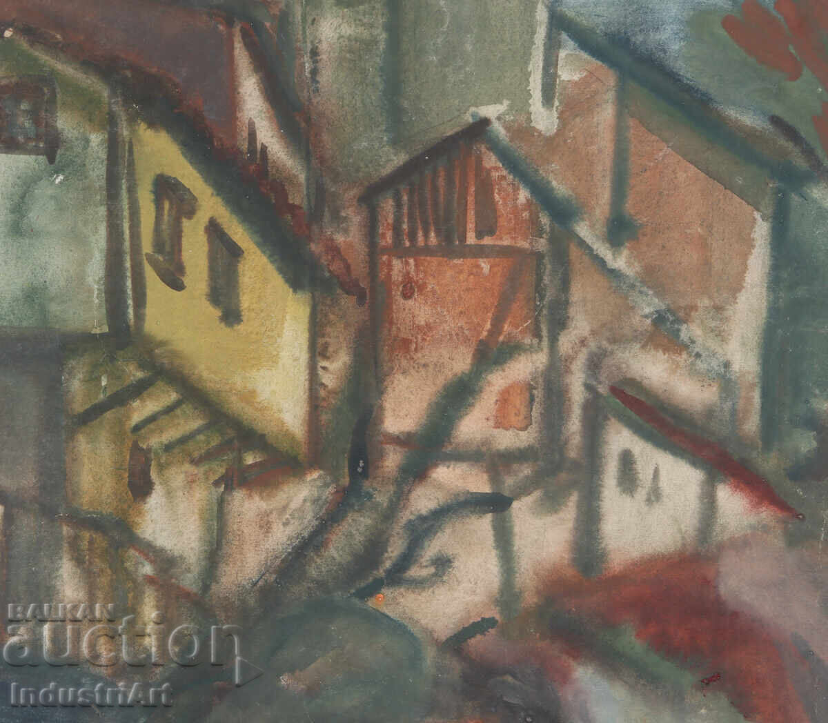 Ζωγραφική ακουαρέλα αστικό τοπίο - 5