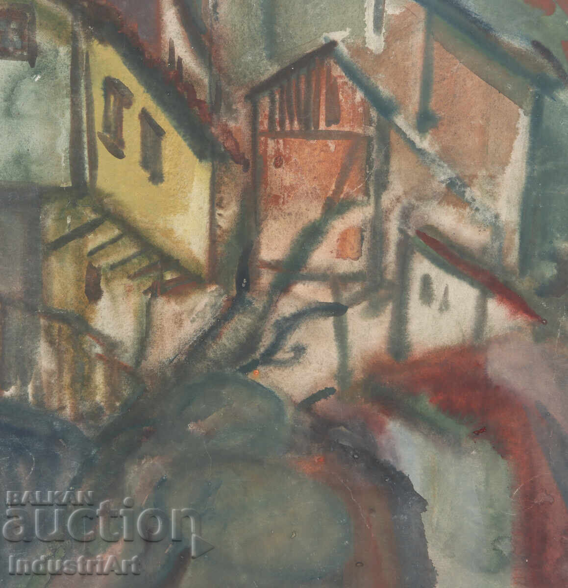 Ζωγραφική ακουαρέλα αστικό τοπίο - 6