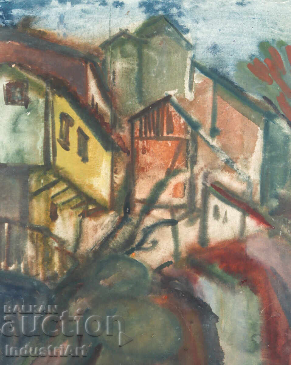 Ζωγραφική ακουαρέλα αστικό τοπίο