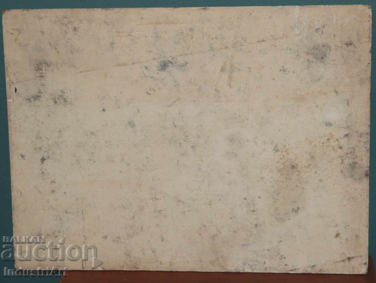 Стара картина темпера възрожденски интериор - 6