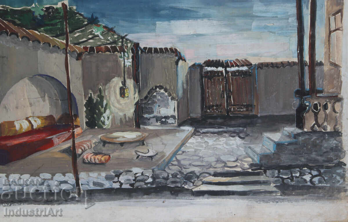 Old Tempera Painting, Revival Interior - 5