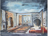 Old Tempera Painting, Revival Interior