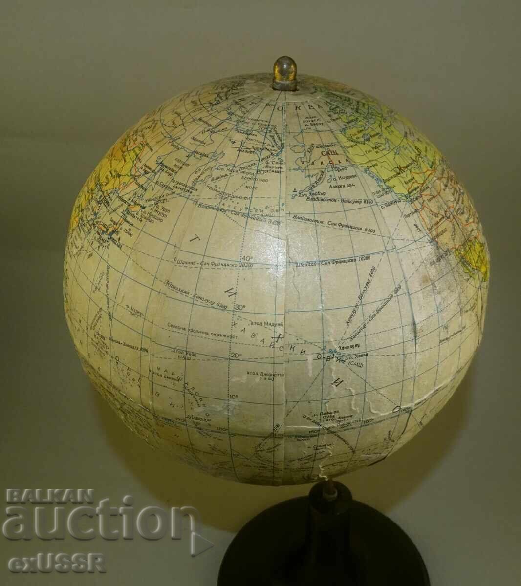60s Bulgarian desktop globe world map - 5