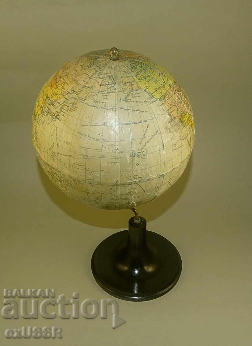 60s Bulgarian desktop globe world map