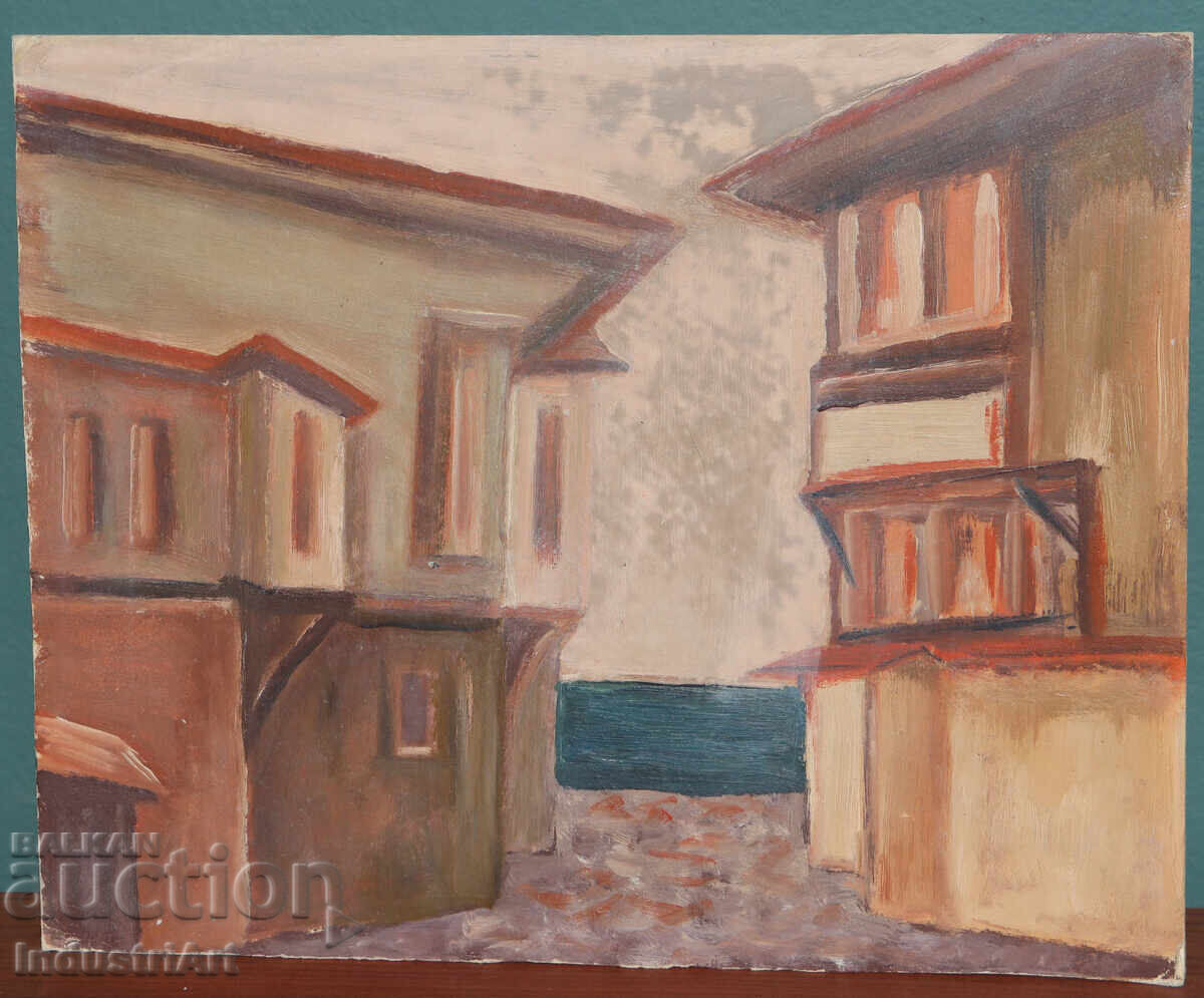 Mica pictură în ulei, peisaj urban cu preț 100.00 BGN | € 51.13