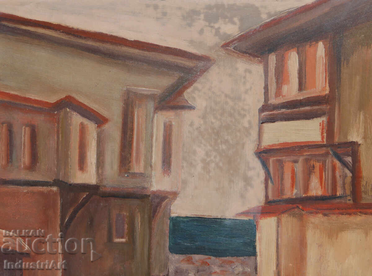 Livrarea Mica pictură în ulei, peisaj urban