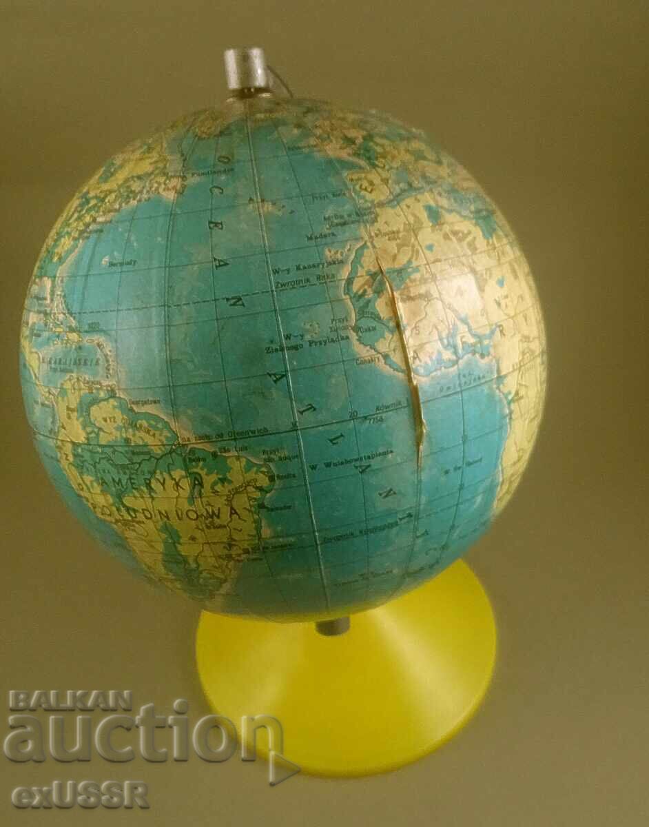 Old Polish Tabletop Globe World Map with price 10.00 BGN | € 5.11
