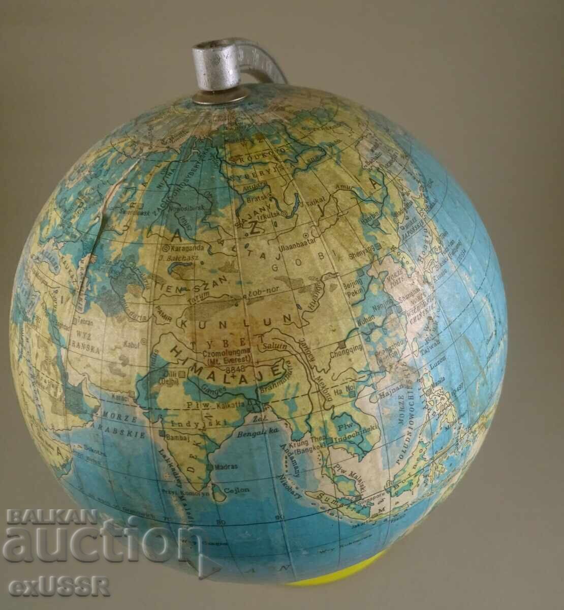 Old Polish Tabletop Globe World Map - 6