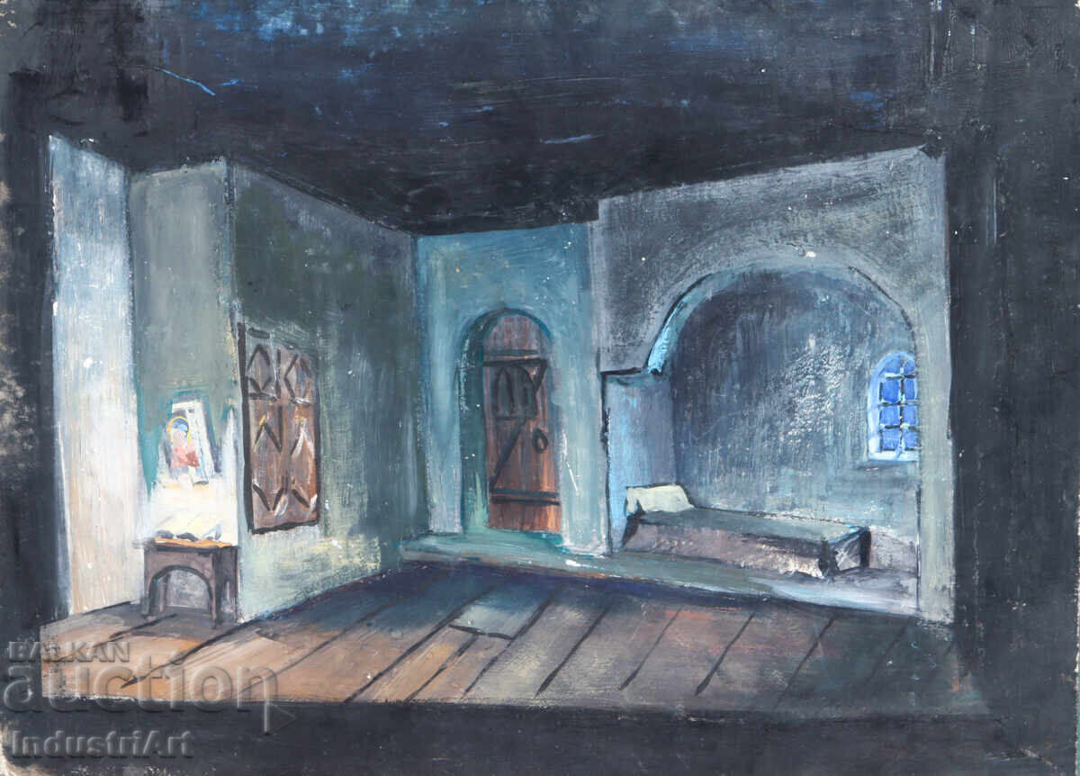 Old Tempera Painting, Revival Interior