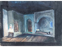 Old Tempera Painting, Revival Interior