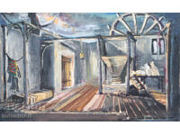 Old Tempera Painting, Revival Interior