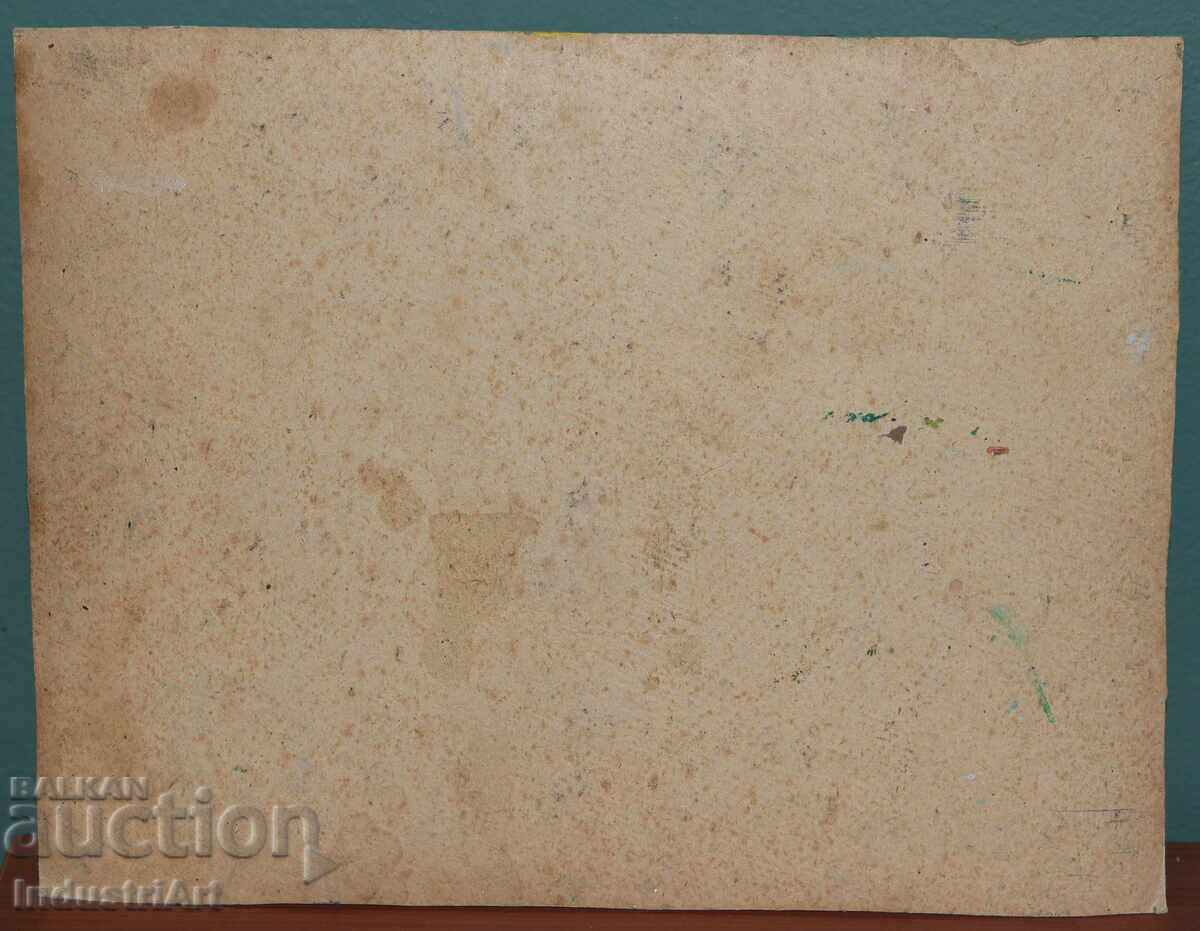 Old oil painting, rural landscape - 6