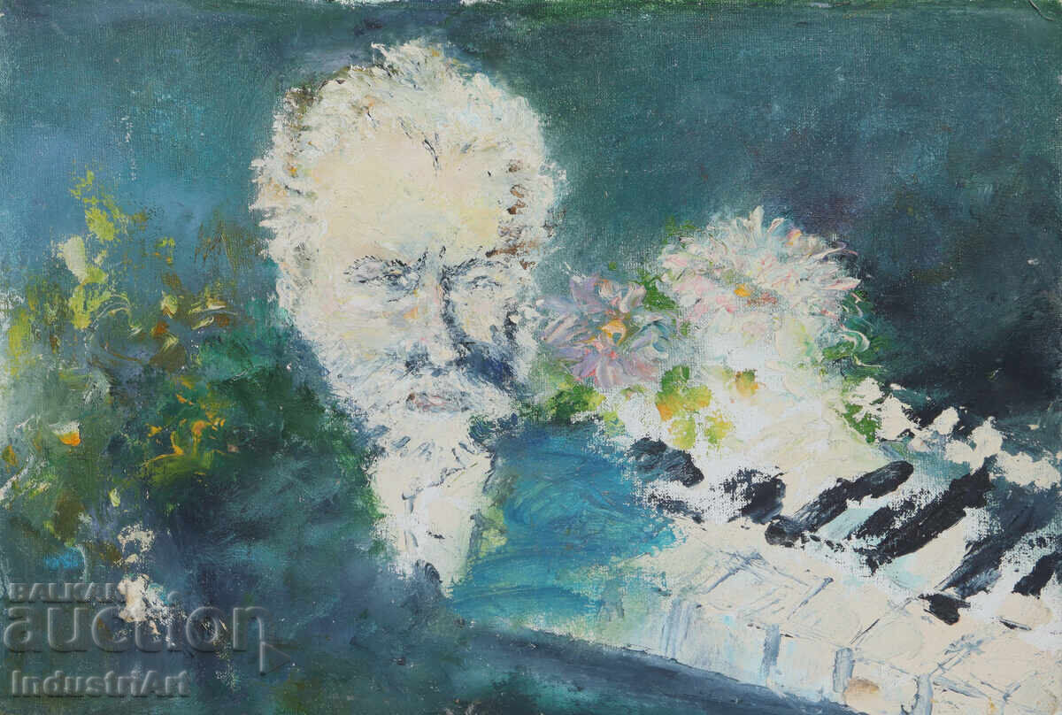 Παράδοση Σύγχρονος πίνακας ελαιογραφίας πορτρέτο