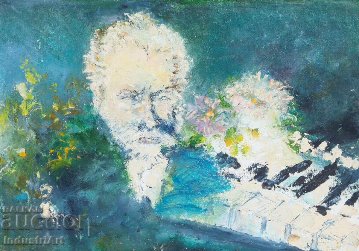 Σύγχρονος πίνακας ελαιογραφίας πορτρέτο